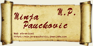 Minja Paučković vizit kartica